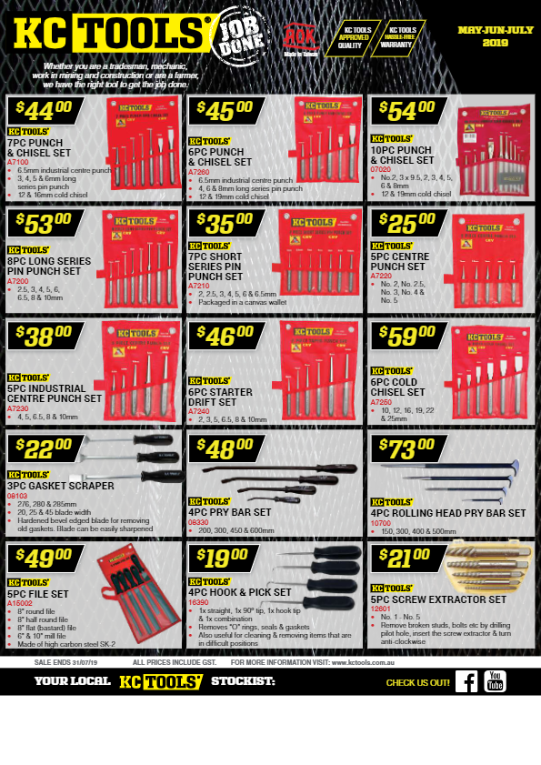 KCQ tools catalog